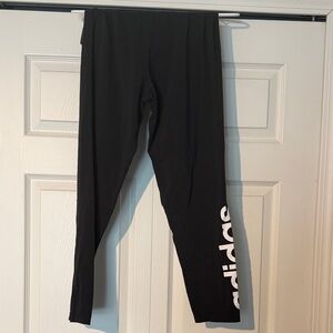 Adidas Black Leggings with White Logo
